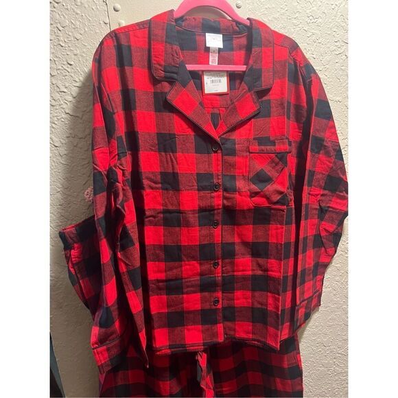 Wondershop At Target Red And Black Plaid Pajama Set Woman’s 2X NEW - Picture 5 of 13